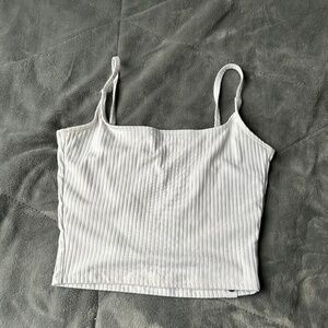 five the label white ribbed tank top